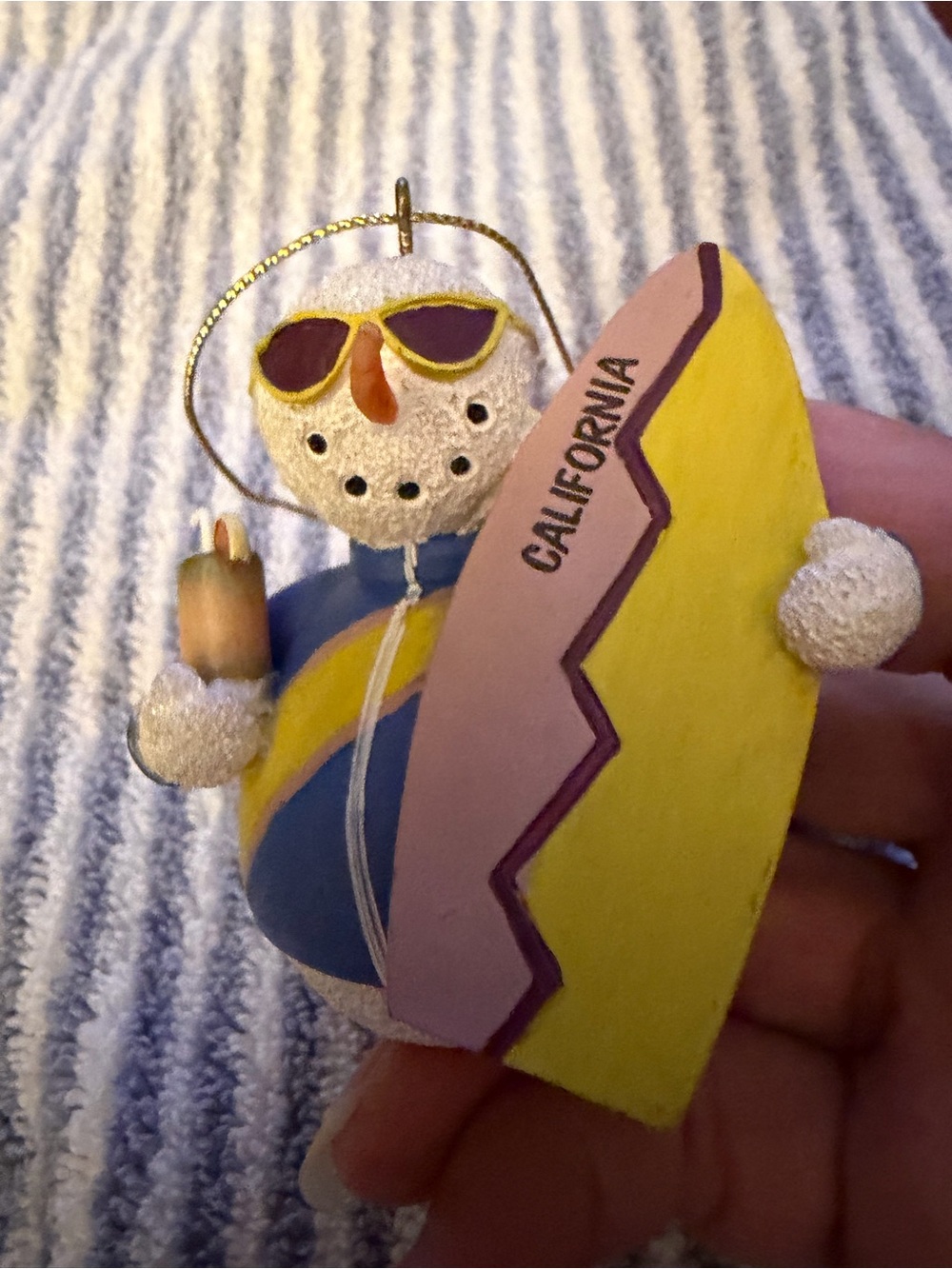 Roman, Inc. State Snowman Christmas Ornament California